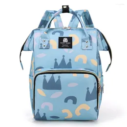 School Bags Cartoon Pattern Diaper Bag Portable Nylon Mommy Multifunctional Nappy Backpack For Going Out