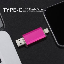 TYPE-C USB Flash Drive 64GB High Speed Memory Stick Red Pen Drive for Android Smart Phone Blue 100% Real Capacity Pendrive