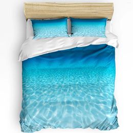 Bedding Sets Blue Ripple Underwater Set 3pcs Boys Girls Duvet Cover Pillowcase Kids Adult Quilt Double Bed Home Textile