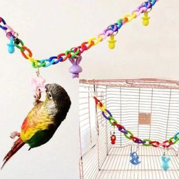 Other Bird Supplies Parrot Colorful Acrylic Bridge Cage Funny Toy Hanging Accessories Swing Toys Chain Exercise