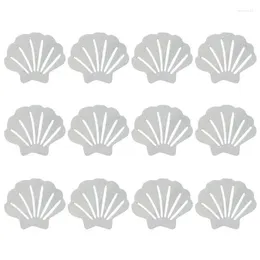 Bath Mats 12pcs Anti-skid Shell Shape Soft Shower Bathroom Massage Suction Cup Non-slip Bathtub Carpet Anti-sliping