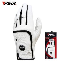 Gloves PGM Men Golf Gloves Full Kid Cape Genuine Leather Sport Hand Glove Wear Single Left Right Handed Breathable Skidproof ST021