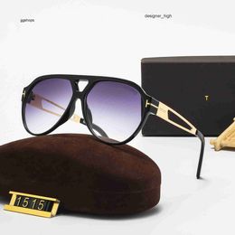 TF 1515 Women's Frame Retro Men's and New Fashion Trend Hollow Double Toms Fords Sunglasses Travel Glasses Beam 2PRT