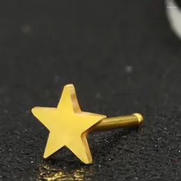 Stud Earrings Solid Pure 24Kt Yellow Gold Women Mini Star 0.5-0.7g 5.5mmW