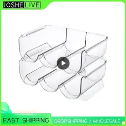 Kitchen Storage Bottle Holder Refrigerator Organizer Transparent Material And Beverage Rack Universal Drawer Thickened