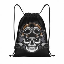 scuba Skull Dive Diver Drawstring Backpack Women Men Gym Sport Sackpack Portable Training Bag Sack l1uq#