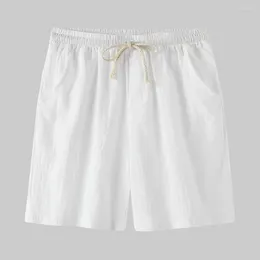 Men's Shorts Short Pants Beach Club Daily Summer Casual Big Linen Loose Solid Color Sports Comfy Fashion