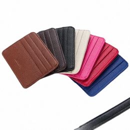 double-sided PU Leather ID Card Holder Multi-color Bank Credit Card Case Multi-slot Ultra-thin Wallet Busin Card Holder Men 30mM#