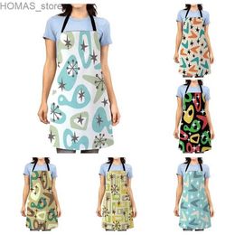 Aprons Aesthetic Women kitchen apron kids original Children Waterproof girl fashionable princess waiter work apron oil proof geometry Y2404017O1K