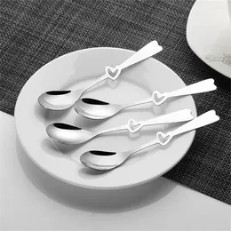 Coffee Scoops Heart-shaped Spoon Fork Easy Cleaning 12g Kitchen Tableware Cute Stirring Scoop Not Scratch Machine Throwing Smooth Edges