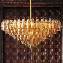 Pendant Lights Luxury Copper Colour Classical Large Hanging Ceiing Lamps Home Decorations Fixture Lighting For Living Room