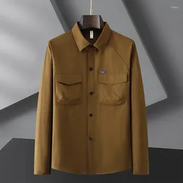 Men's Casual Shirts 2024 Spring And Autumn Lapel Cargo Shirt Coat Fashion Handsome Plus-size Jacket On The Trend Clothes L-8XL