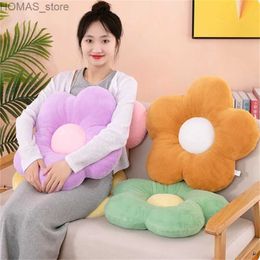 Cushion/Decorative Pillow High quality flower shaped office mat sunflower mat solid Colour household products Y240401