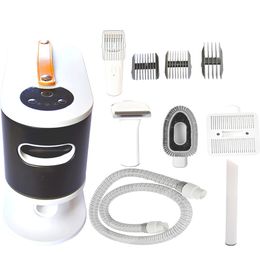 pet care suction, scissor and blow one beauty machine Multi-functional electric hair shaver set low-noise hair blowing and vacuuming Lightweight white material