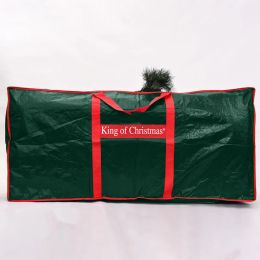 Christmas Tree Storage Bag Artificial Xmas Trees with Durable Reinforced Handles Dual Zipper Waterproof Protects From Dust-Green