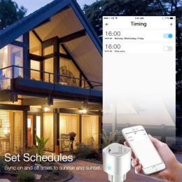 WiFi 16A Plug Smart Socket EU EWeLink App Remote Power Monitor Powered By Tuya Alexa Google Home Yandex Alice Voice Control