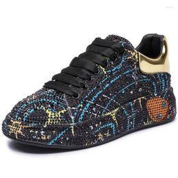 Casual Shoes Sneakers Women's Big Size 2024 Color Rhinestone Fashion Women Loafers Platform Shiny