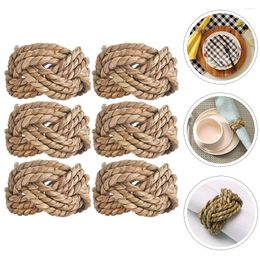 Table Cloth 6 Pcs Woven Napkin Rings Decoration And Accessories Top Items Holders