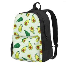 Storage Bags Backpack Cute Avocado Casual Printed School Book Shoulder Travel Laptop Bag For Womens Mens