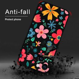 Retro Flowers Case For Xiaomi 13T Pro 11T Pro mi 11 lite 5G NE 13 Lite Skin Silicone Phone Cover with Lanyard