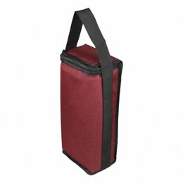 wine Cooler Bag Sleeve Red Two Bottle Wine Tote Bag for Party Outdoor Sports U45h#