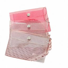 fi Transparent Waterproof Pvc Women Card Case Busin Card Holder Men Credit Card Bag Id Mini Wallet Girls Coin Purse 65On#