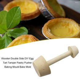 Baking Moulds Cake Kitchen Tools Accessories DIY Egg Tart Tamper Double Side Wooden Pusher Shaping Mould