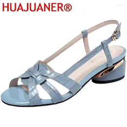 Dress Shoes Woman Sandals 2024 Summer Style Wedges Buckle Strap High Heels Slip On Women Ladies Office Work Sandalias