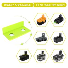 2~10Packs Battery Holder for Ryobi 18V NiCd Lithium Battery 2 Slot Battery Storage Holder Wall Mount Rack for Display Shelf