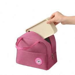 bento Bag Oxford Cloth Thickened Picnic Bag Thermal Food Tote Bag Waterproof Big Capacity Portable Durable Lightweight Lunch o59B#