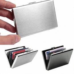 1pc Card Holder RFID Blocking Aluminum Metal Slim Thin Up Smart Wallets Men Women Busin Credit ID Wallet Card Holder F7F7#
