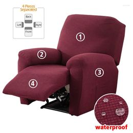 Chair Covers Waterproof Recliner Sofa Cover 1 Seat Stretch Jacquard Single Armchair Relax Slipcover Anti-Dust Non-Slip Set