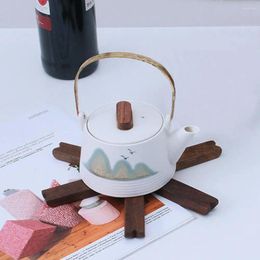 Table Mats Kitchen Potholder Durable Wooden Set For Home Decoration Easy To Clean Insulation Pad Tea Cups Stylish Drink