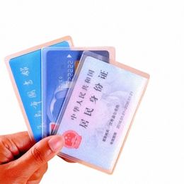 10pcs Multifunctial Clear Visible Frosted Card Holder Portable ID Bank Credit Vip Card Protective Cover Card Case Organizer r8Cm#