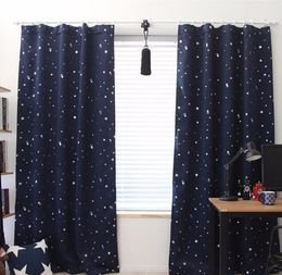 139cm x190cm Star Kids Child Bedroom curtains with 5 Colours Blackout Thermal Solid Window Curtain For Living room Decor3058319