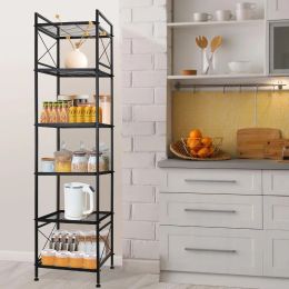 YOHKOH 6 Tier Metal Closet Storage Rack Shelves,Standing Storage Shelf Units for Laundry