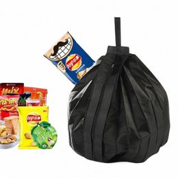 foldable Large Capacity Shop Bag for Women Men Portable Reusable Zipper Eco Folding Tote Bag Travel Wable Handbags 83FC#