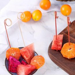 Forks 100Pcs Sturdy Bamboo Fruit Picks Sticks Grade Skewers Cupcake Toppers Home Use