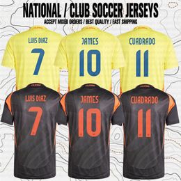 Diaz James Rodriguez Yerry Mina Juan Cuadrado Colombia National Team Home Away Men Women Kids Fans Player Version Soccer Jersey Football Jerseys