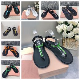 designer shoes women sandals summer slippers flip flop diamond sandals Thick rope sandals Beach flat sandals black outsole minimalist shoes leisure men sandals