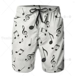 Men's Shorts Mens Swimming Swimwear Musical Notes Men Trunks Swimsuit Man Beach Wear Short Pants Boardshorts