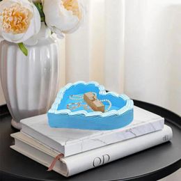 Decorative Figurines Jewellery Storage Box Elegant Heart Shape Resin Display Tray Ornament For Rings Necklaces Bracelets