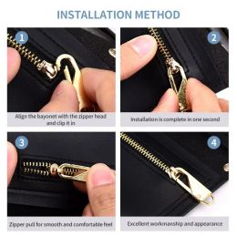 5pcs Zipper Slider Metal Universal Replacement Waterproof Remove Zippers Puller Zipper Repair Kit For DIY Craft Sewing Tools