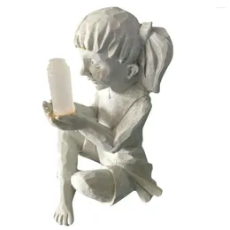 Garden Decorations Resin Statue Yard Decor Household Accessories Craftsmanship Home Decal Figure Statues Exquisite Outdoor Ornament Girl