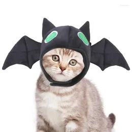 Dog Apparel Cat Costume Hat Halloween Bat Shape Headgear For Cats Adjustable Soft & Warm Pet Accessories Carnival