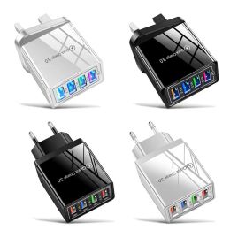 4 Multi Port USB C Charger Fast Charging Quick Charge 3.0 UK/EU Plug Mobile Phone Charger For IPhone 14 13 12 Samsung