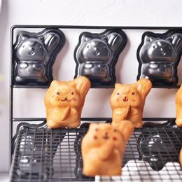 Baking Tools 8-Hole Cute Squirre Biscuit Mold Non-stick Carbon Steel Cartoon Animal Cake Cookie High Temperature Resistance