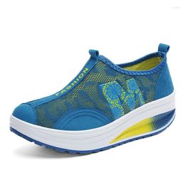 Walking Shoes Women Summer Height Increase Jogging Sports Mesh Breathable Outdoor Sneakers Size 35-40 WS18