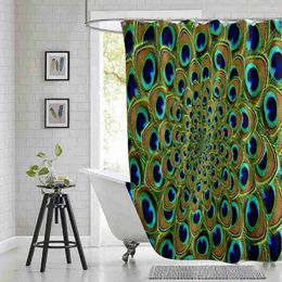 Shower Curtains Beautiful Paisley Vintage Peacock Feather And Plant Bathroom Curtain Frabic Waterproof Polyester Bath With Hooks