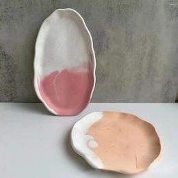 Decorative Figurines 3D Irregular Oval Round Silicone Mold Wave Tray Plaster Cement Jewelry Storage Plate Casting Epoxy Resin